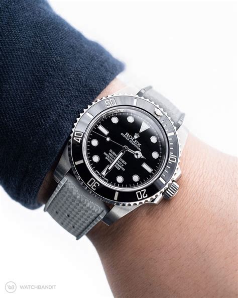 rolex submariner armband kautschuk|Rolex Submariner no date strap.